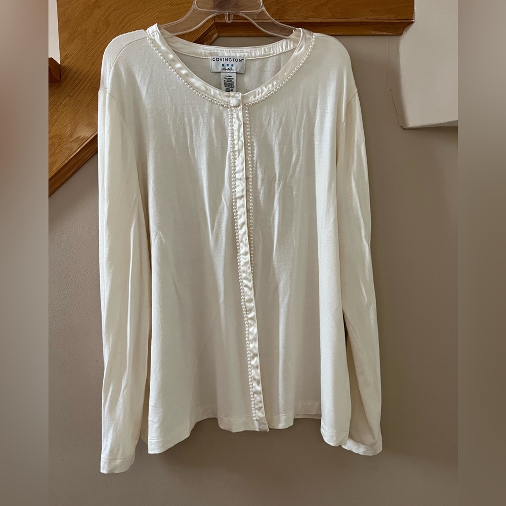 2 for $20 - Covington Women's Cream Long Sleeve Top